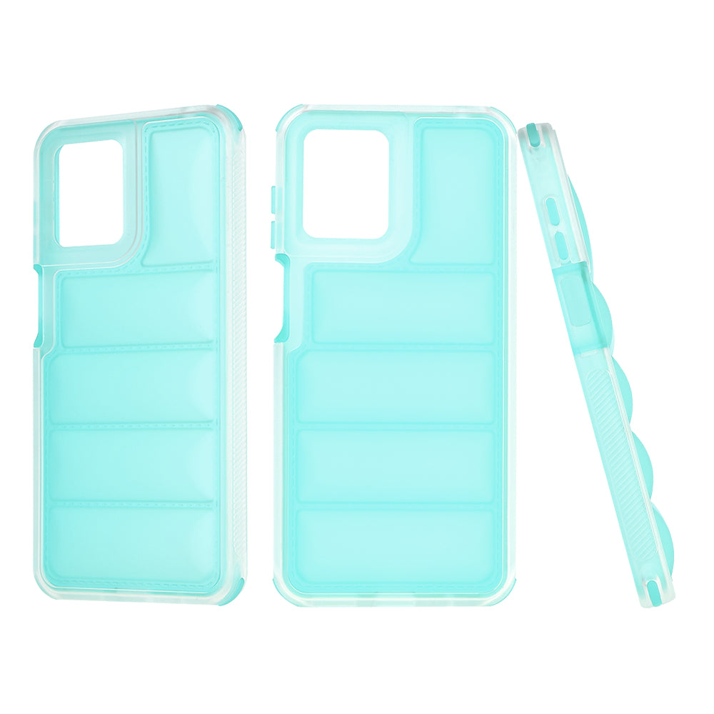 Deksel til Motorola Moto G14, Techsuit, Wave Shield, Turkis