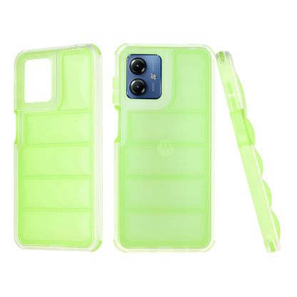 Deksel for Motorola Moto G14, Techsuit, Wave Shield, Grønn