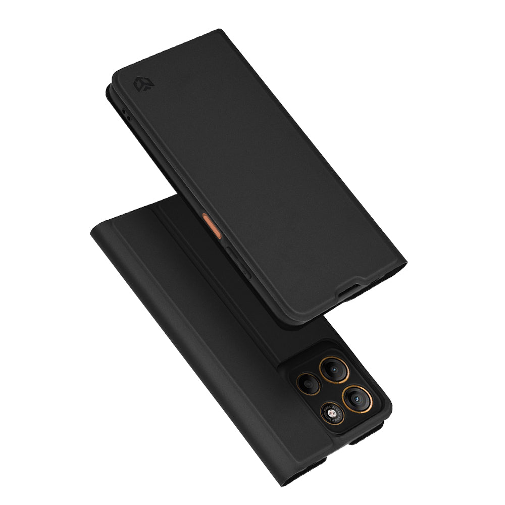 Deksel til Motorola Moto G15 / G15 Power, Techsuit, Magskin Book, Svart