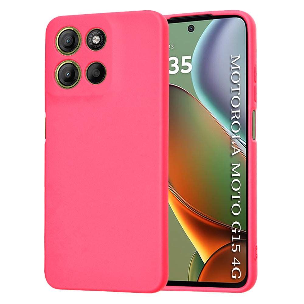Deksel til Motorola Moto G15 / G15 Power, Techsuit, SoftFlex, Mørk Rosa