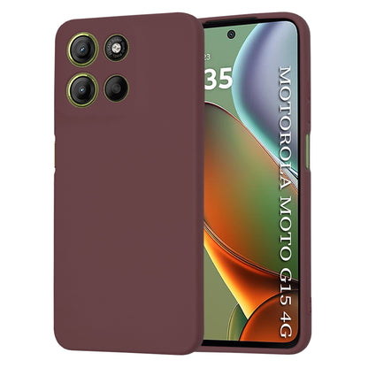 Deksel til Motorola Moto G15 / G15 Power, Techsuit, SoftFlex, Burgunder