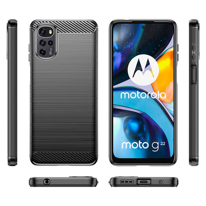 Deksel til Motorola Moto G22, Techsuit, Karbon, Svart