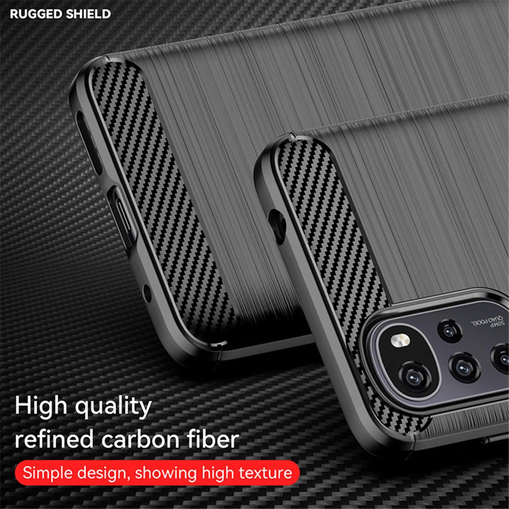 Deksel til Motorola Moto G22, Techsuit, Karbon, Svart