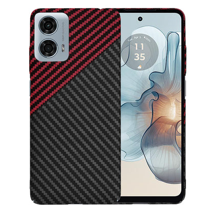 Deksel for Motorola Moto G24 Power, Techsuit, Carbonite FiberShell, Svart Rød