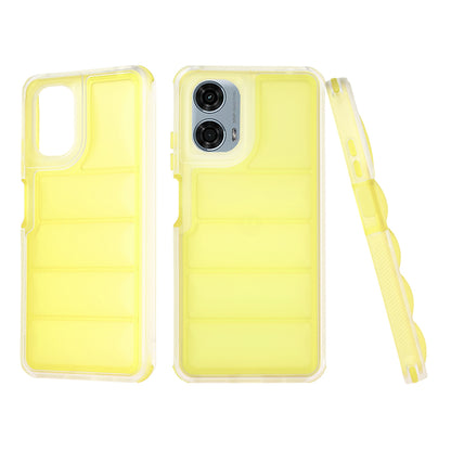 Deksel for Motorola Moto G24 Power, Techsuit, Wave Shield, Gul