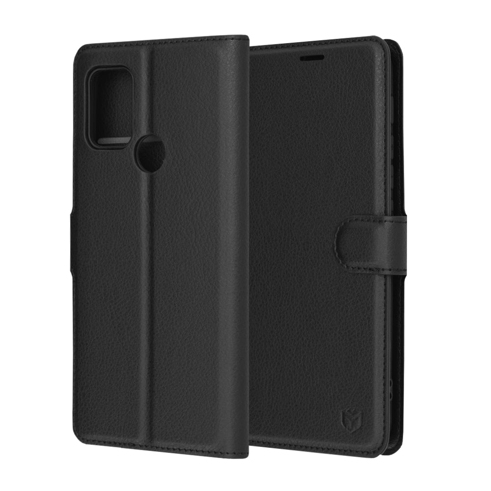 Deksel for Motorola Moto G30 / G20 / G10, Techsuit, Leather Folio, Svart