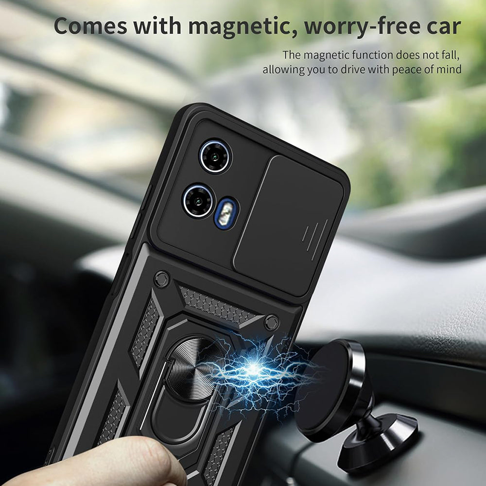 Deksel for Motorola Moto G31 / G41, Techsuit, CamShield, Svart