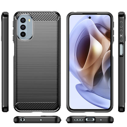 Deksel for Motorola Moto G31 / G41, Techsuit, Karbon, Svart