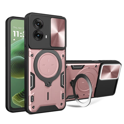 Deksel for Motorola Moto G35, Techsuit, CamGuard Pro, Rosa Gull