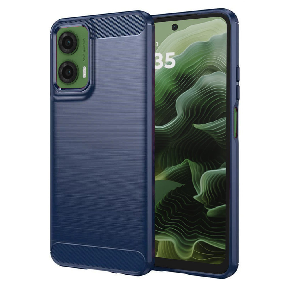 Deksel til Motorola Moto G35, Techsuit, Karbon, Blå