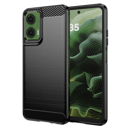 Deksel til Motorola Moto G35, Techsuit, Karbon, Svart