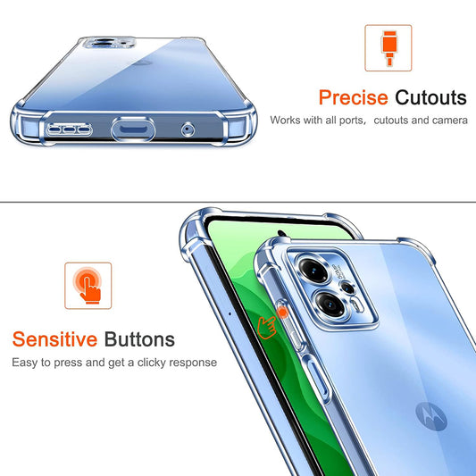 Deksel til Motorola Moto G35, Techsuit, Støtsikker Klar, Transparent