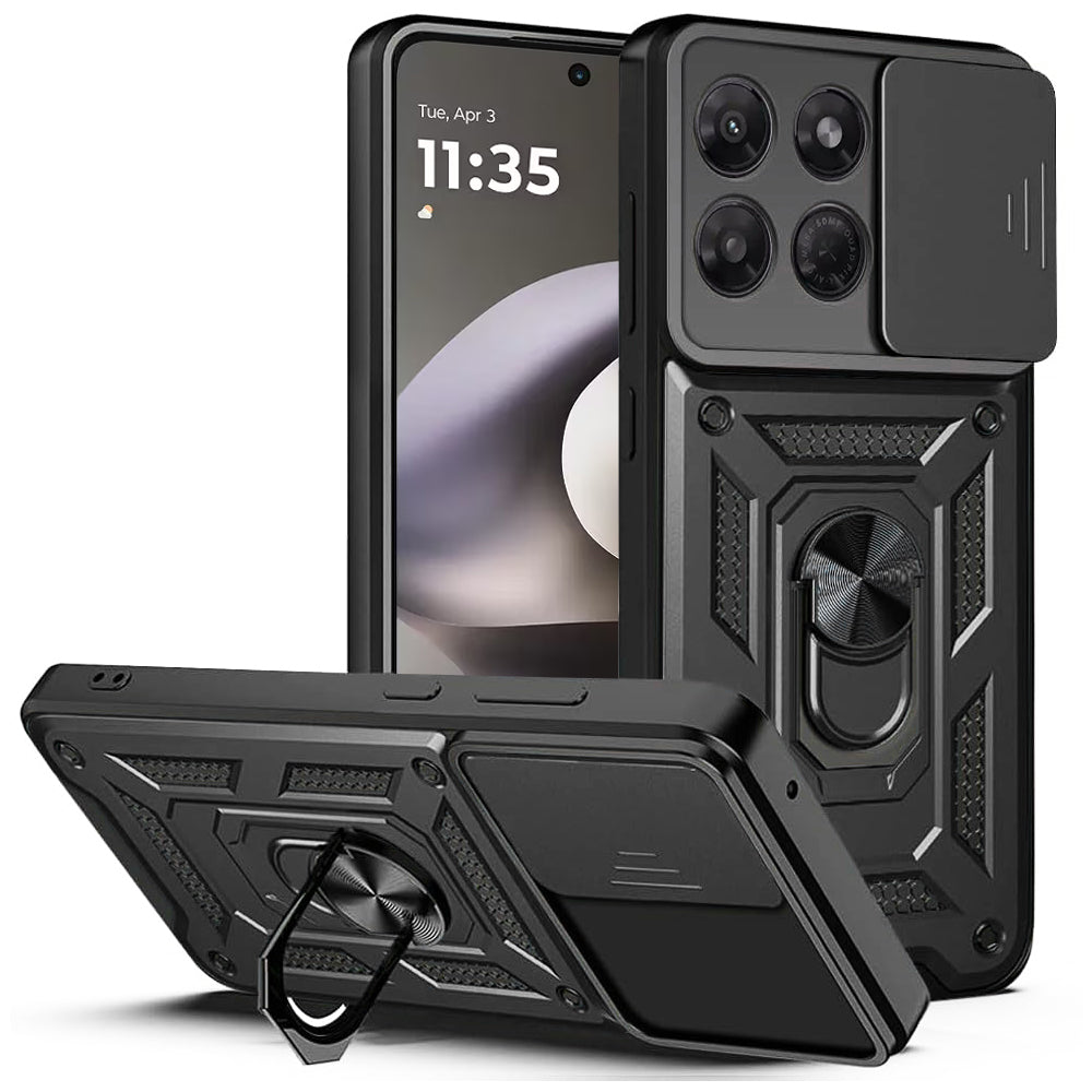 Deksel for Motorola Moto G37 Power, Techsuit, CamShield, Svart