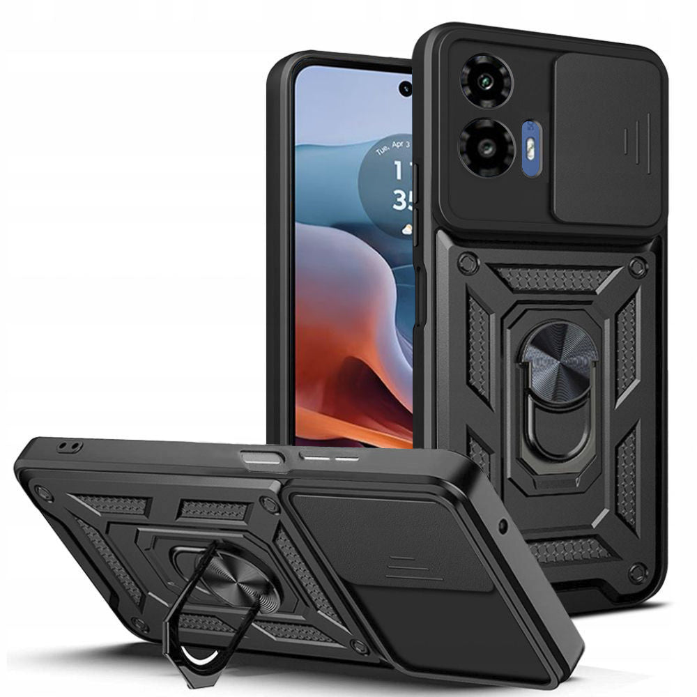 Deksel til Motorola Moto G45 / G34, Techsuit, CamShield, Svart