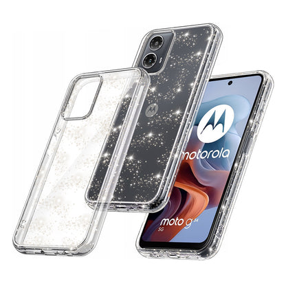 Deksel for Motorola Moto G45 / G34, Techsuit, SparkleSkin, Transparent