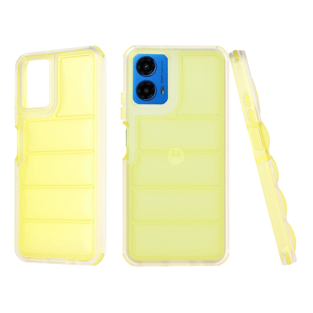 Deksel til Motorola Moto G45 / G34, Techsuit, Wave Shield, Gul