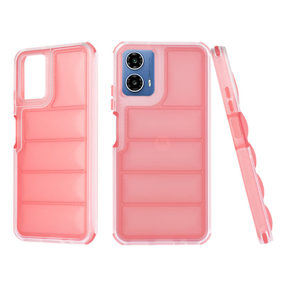 Deksel for Motorola Moto G45 / G34, Techsuit, Wave Shield, Rød