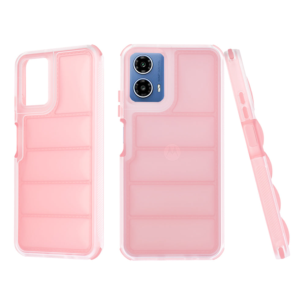 Deksel til Motorola Moto G45 / G34, Techsuit, Wave Shield, Rosa