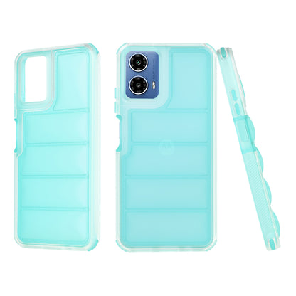 Deksel for Motorola Moto G45 / G34, Techsuit, Wave Shield, Turkis