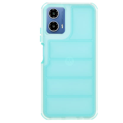 Deksel for Motorola Moto G45 / G34, Techsuit, Wave Shield, Turkis