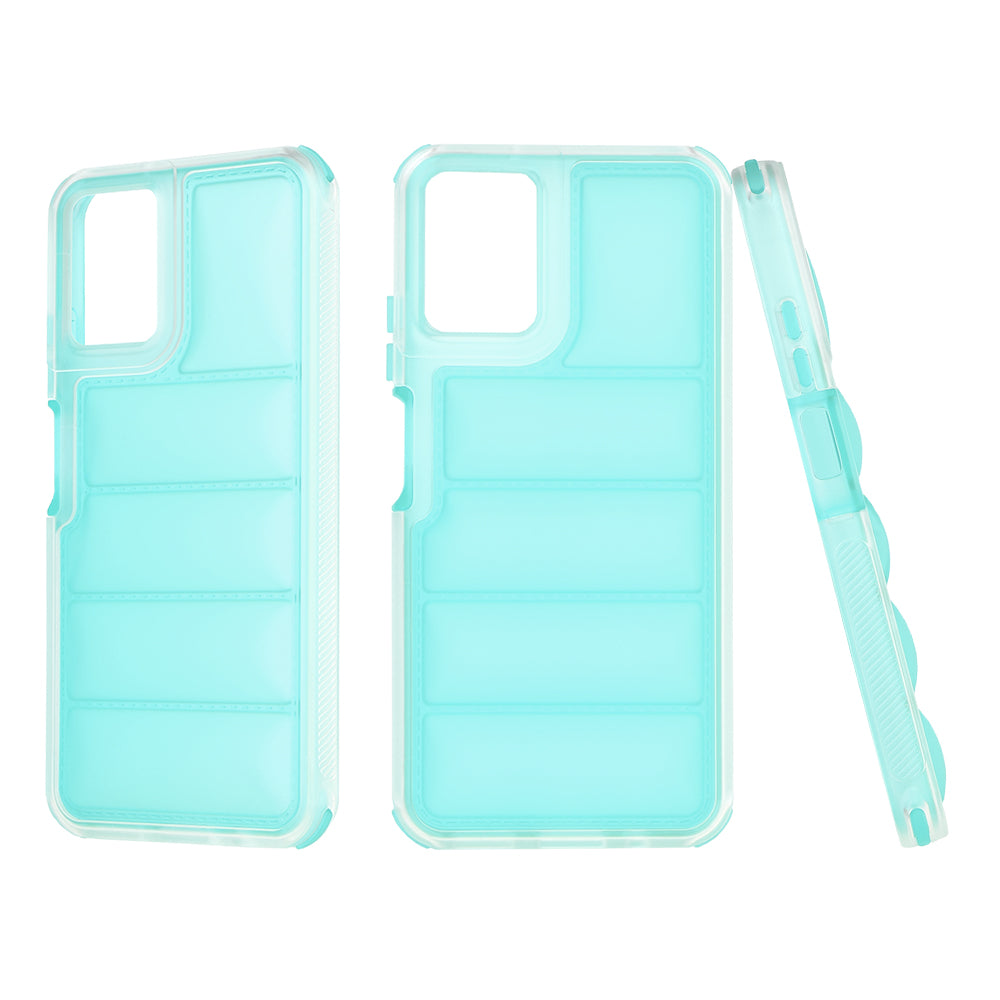 Deksel for Motorola Moto G45 / G34, Techsuit, Wave Shield, Turkis