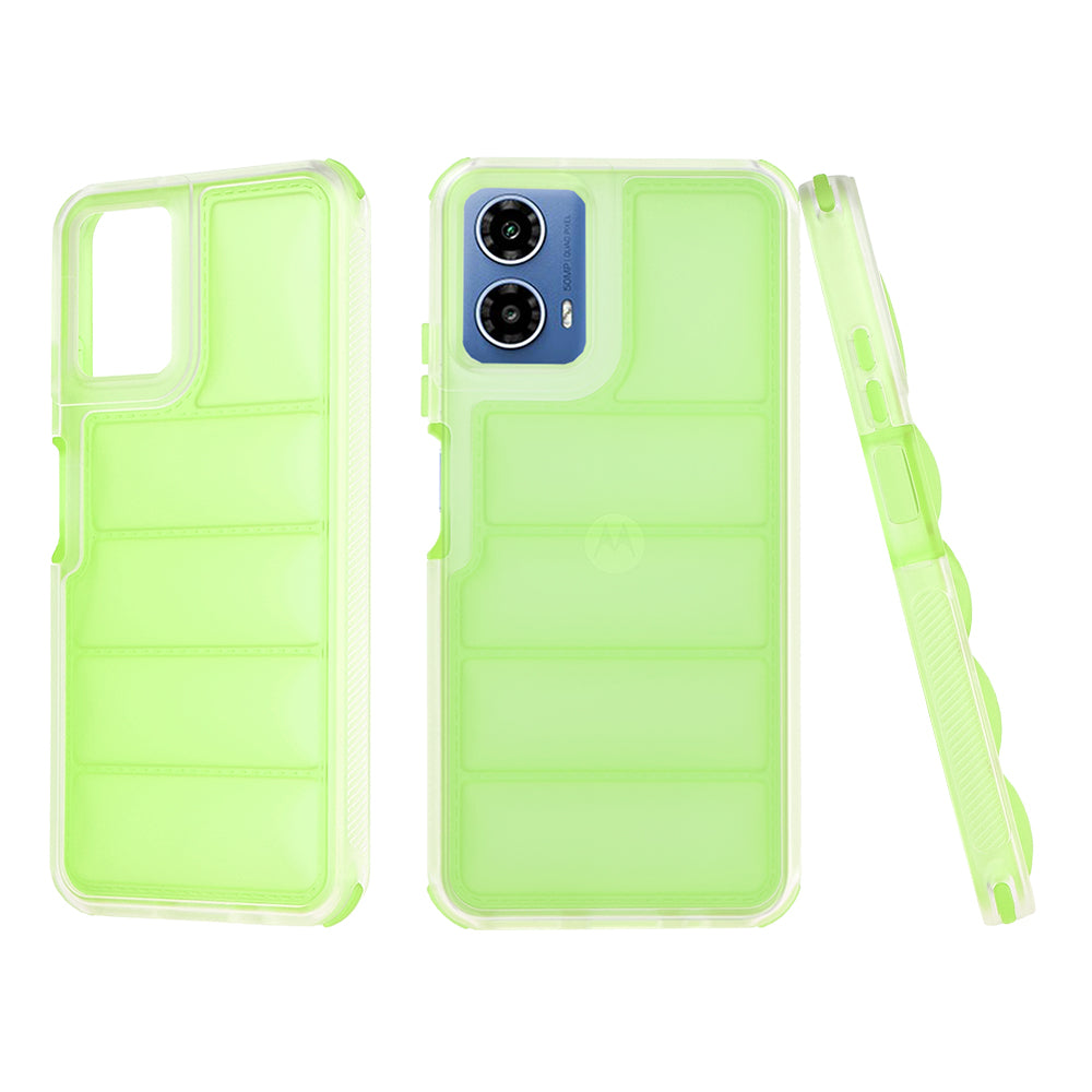 Deksel til Motorola Moto G45 / G34, Techsuit, Wave Shield, Grønn