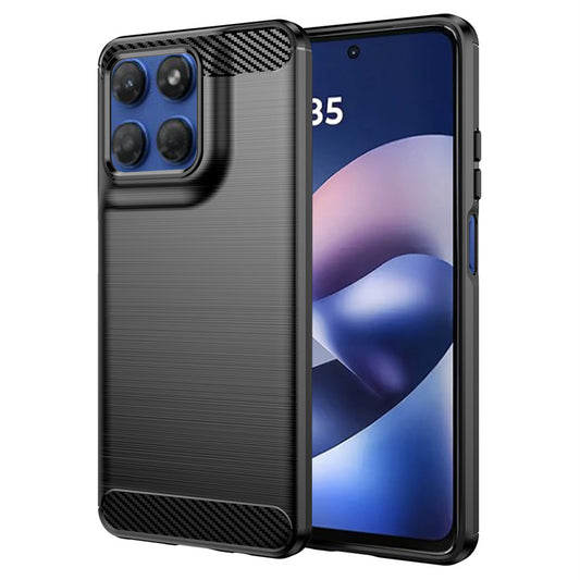 Deksel til Motorola Moto G47 / G37 Power / G37 / G67 Power / G57 Power, Techsuit, Karbon, Svart