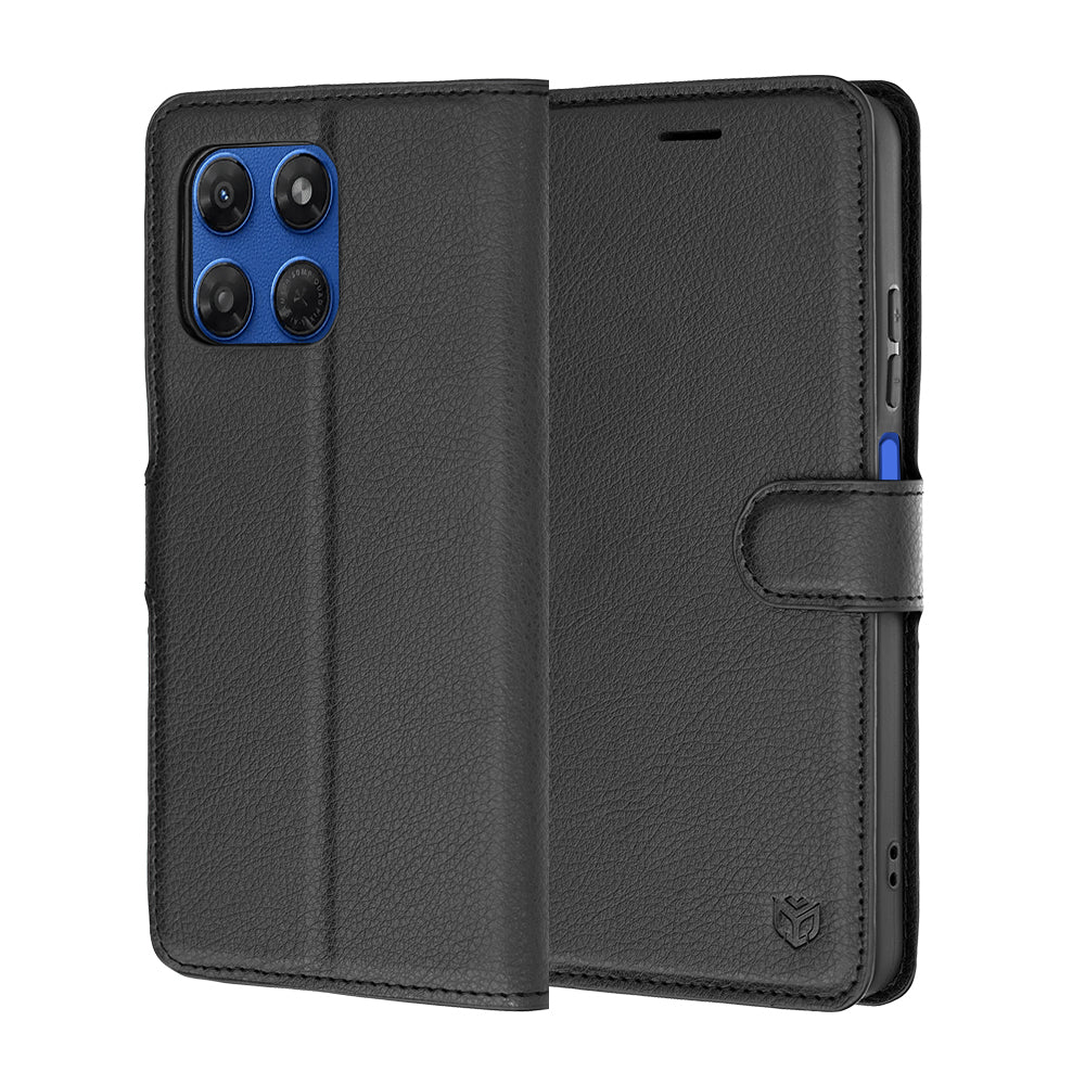 Deksel for Motorola Moto G47 / G37 Power / G37, Techsuit, Leather Folio, Svart