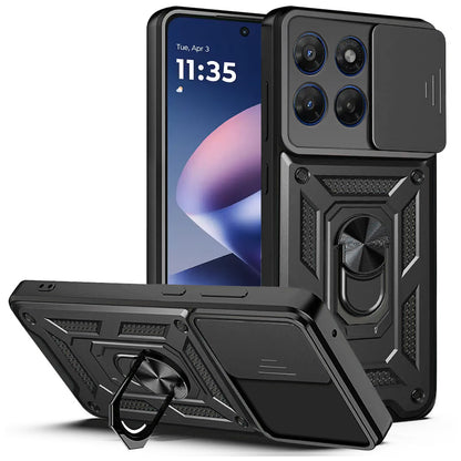 Deksel for Motorola Moto G47 / G37, Techsuit, CamShield, Svart