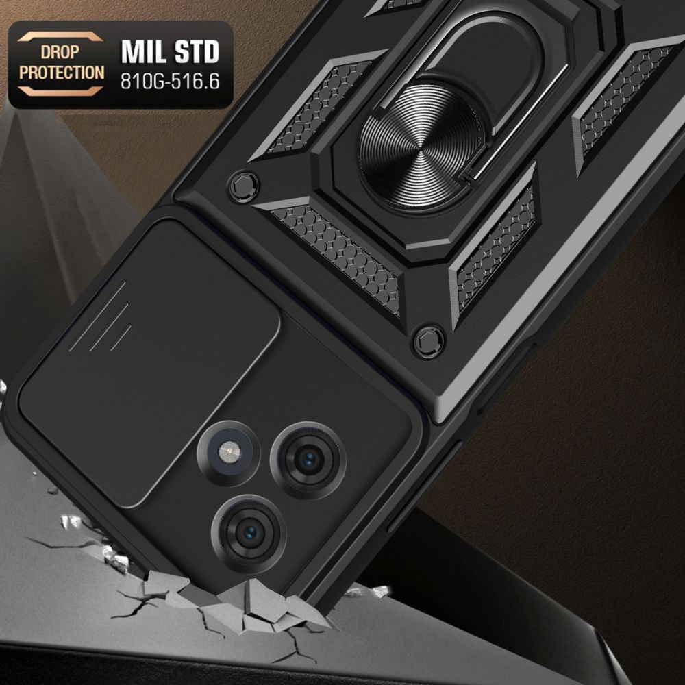 Deksel til Motorola Moto G54, Techsuit, CamShield, Svart