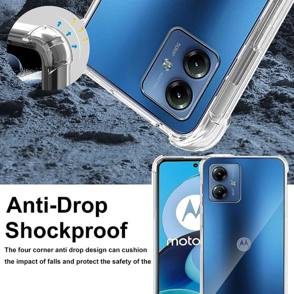 Deksel til Motorola Moto G54, Techsuit, Støtsikker Klar, Transparent
