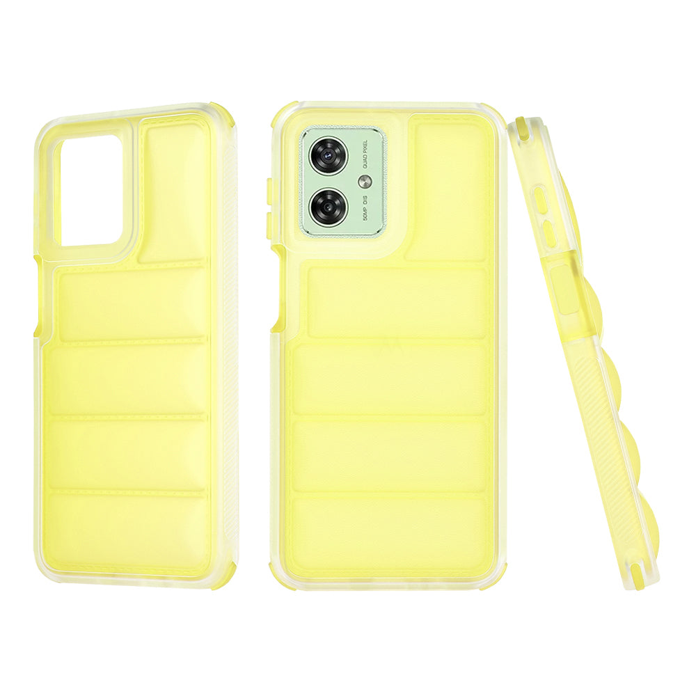 Deksel til Motorola Moto G54, Techsuit, Wave Shield, Gul