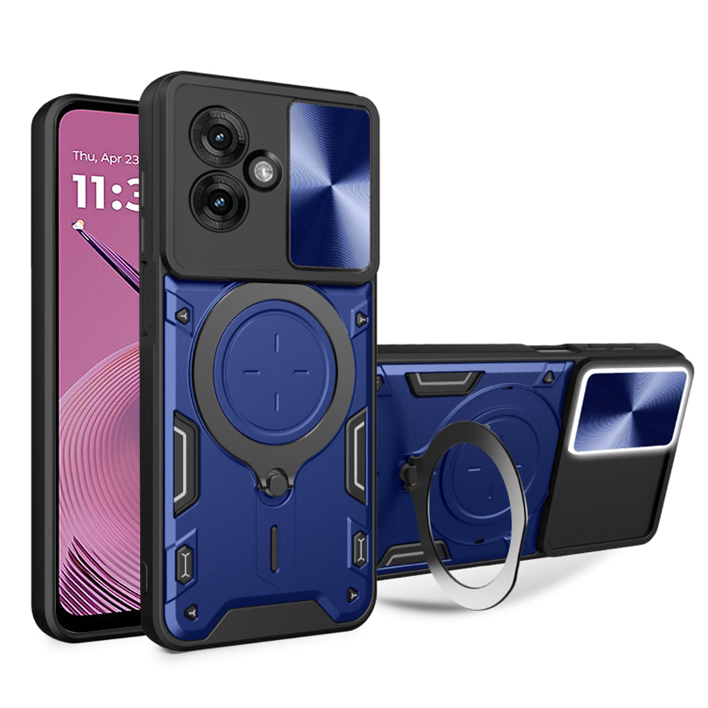 Deksel for Motorola Moto G55, Techsuit, CamGuard Pro, Blå