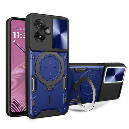 Deksel for Motorola Moto G55, Techsuit, CamGuard Pro, Blå