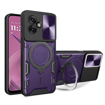 Deksel for Motorola Moto G55, Techsuit, CamGuard Pro, Lilla