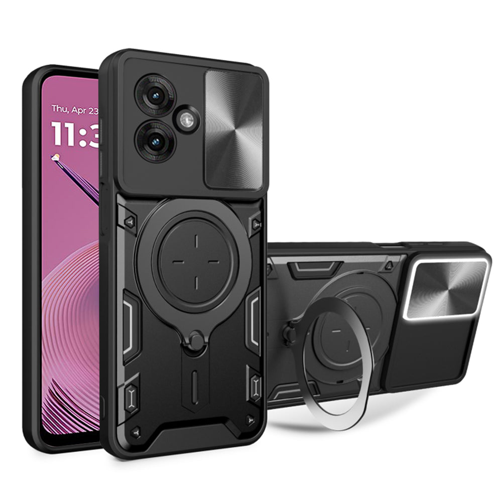 Deksel for Motorola Moto G55, Techsuit, CamGuard Pro, Svart