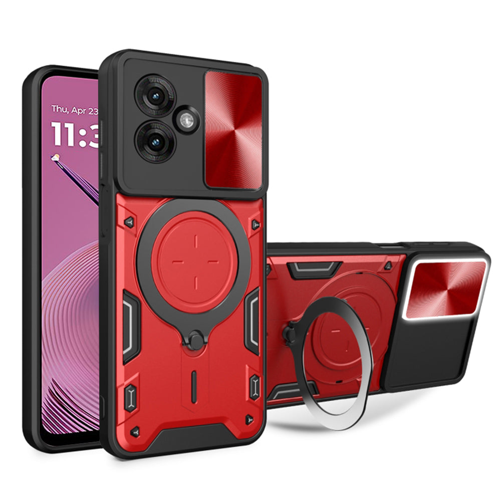 Deksel til Motorola Moto G55, Techsuit, CamGuard Pro, Rød