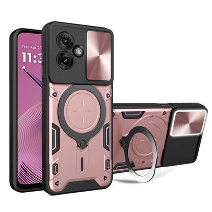 Deksel for Motorola Moto G55, Techsuit, CamGuard Pro, Rosa Gull