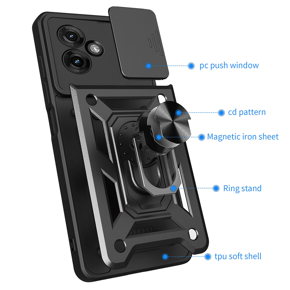 Deksel til Motorola Moto G55, Techsuit, CamShield, Blå