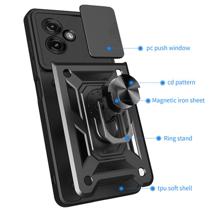 Deksel for Motorola Moto G55, Techsuit, CamShield, Svart
