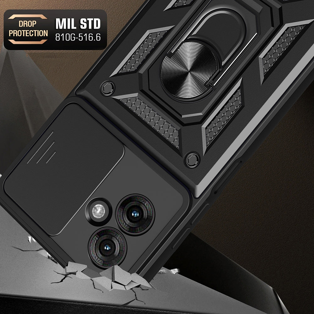 Deksel for Motorola Moto G55, Techsuit, CamShield, Svart