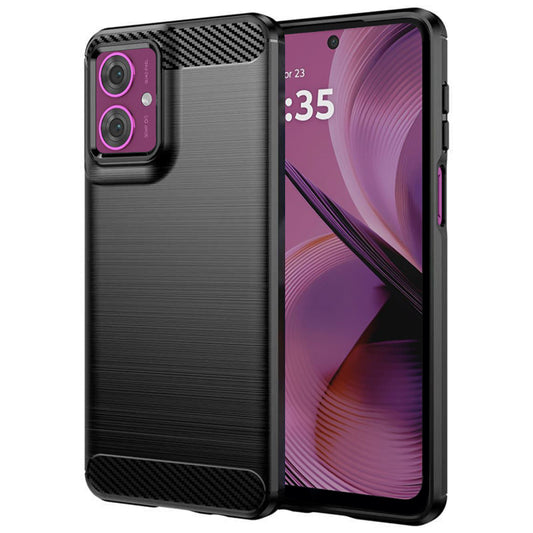 Deksel til Motorola Moto G55, Techsuit, Karbon, Svart