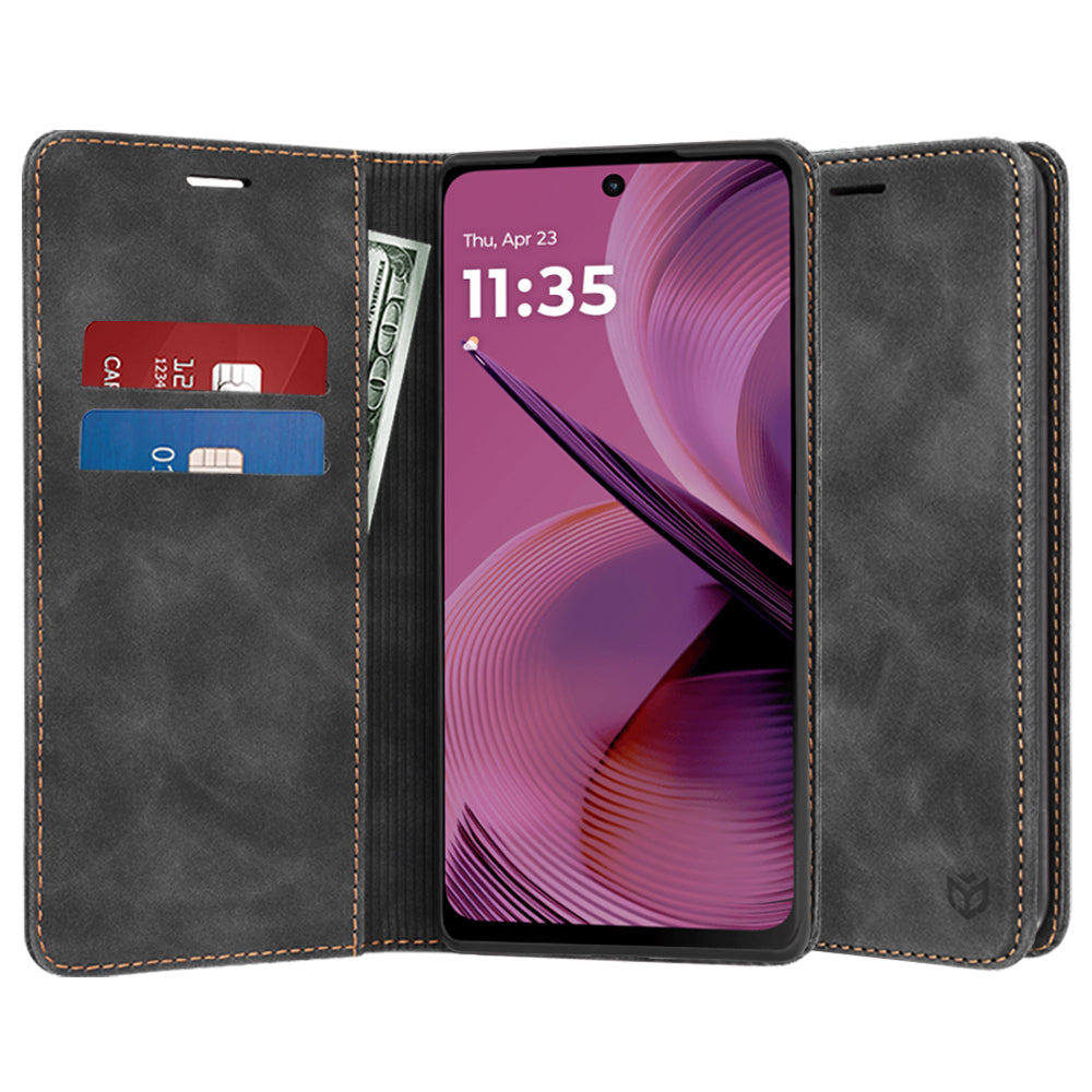 Deksel til Motorola Moto G55, Techsuit, Confy, Svart