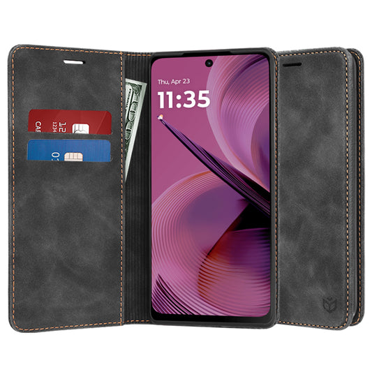 Deksel til Motorola Moto G55, Techsuit, Confy, Svart