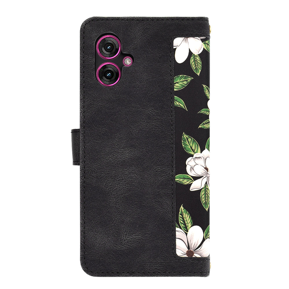 Deksel for Motorola Moto G55, Techsuit, FlipCraft, Svart