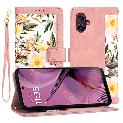 Deksel til Motorola Moto G55, Techsuit, FlipCraft, Rosa