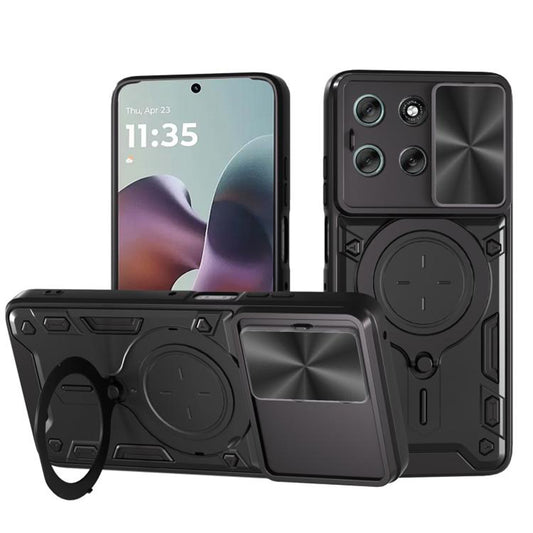 Deksel for Motorola Moto G56, Techsuit, CamGuard Pro, Svart