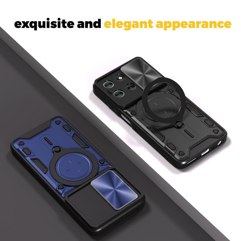 Deksel for Motorola Moto G56, Techsuit, CamGuard Pro, Svart
