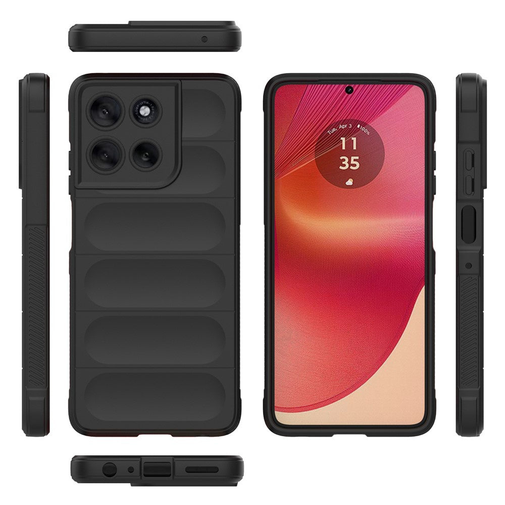 Deksel for Motorola Moto G56, Techsuit, Magic Shield, Svart