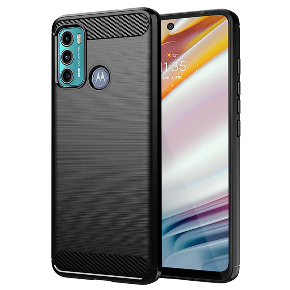 Deksel til Motorola Moto G60, Techsuit, Karbon, Svart